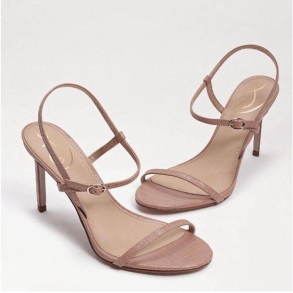 SAM EDELMAN Doran Strappy Sandal in Maple Croco Size 9.5 - Picture 2 of 10